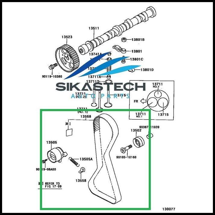DISKON TIMING BELT STARLET EP80 ORI 13568-19XSP 
