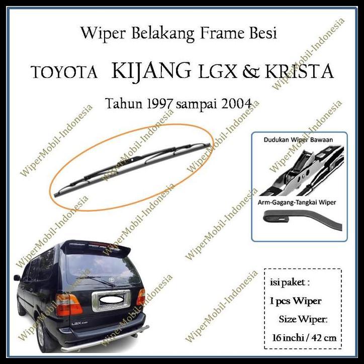 TERLARIS WIPER BELAKANG TOYOTA KIJANG LGX LSX LX 1997 1998 1999 2000 2001 2002
