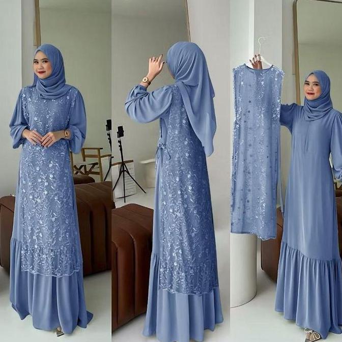 MAXI SINTIA (M-XXXL) GAMIS MEWAH GAMIS MURAH GAMIS PESTA KONDANGAN GAMIS LEBARAN GAMIS TERLARIS