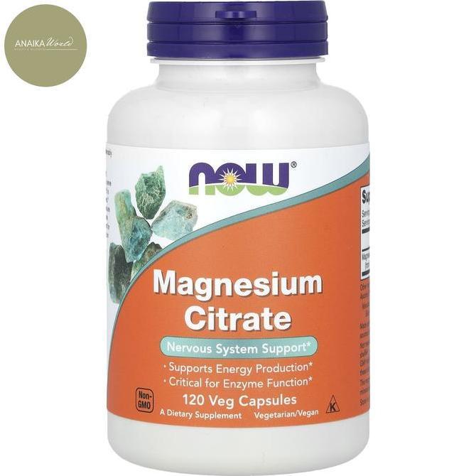 NOW Foods Magnesium Citrate, 60/120/240 Veg Capsules