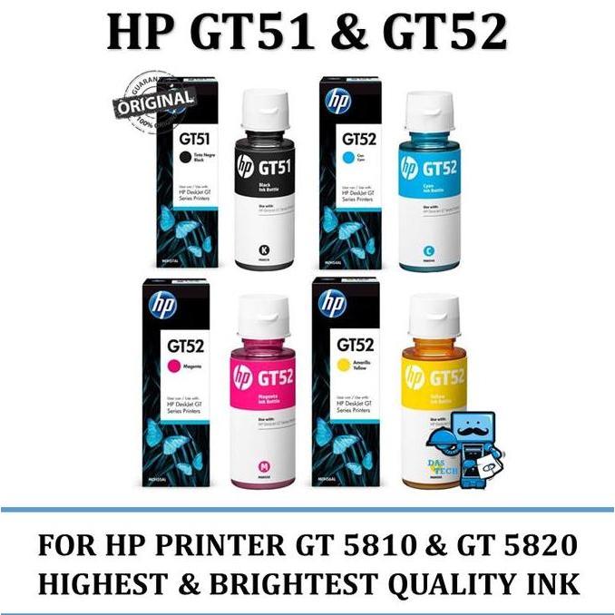 Terpopuler- Tinta Hp Gt51 & Gt52 Original Semua Warna - Tinta Printer Hp Gt5810