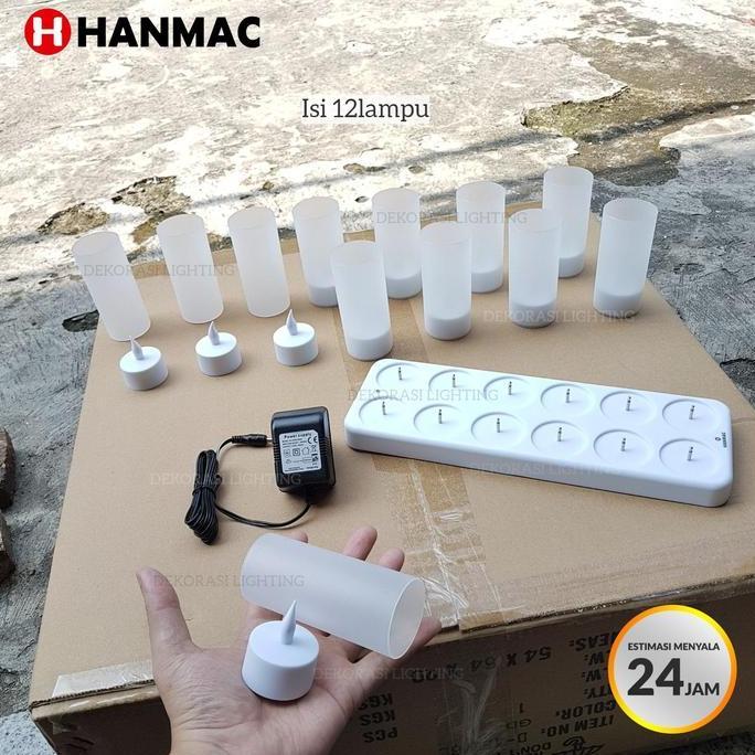 Lampu lilin led charger elektrik lampu tidur lampu bar hias pesta