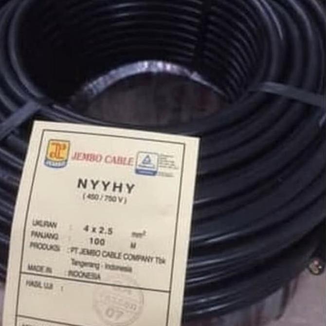 Promo Kabel Listrik NYYHY 4x2.5 4x2,5 4x2.5mm 4x2,5mm Jembo Meteran / Eceran Diskon