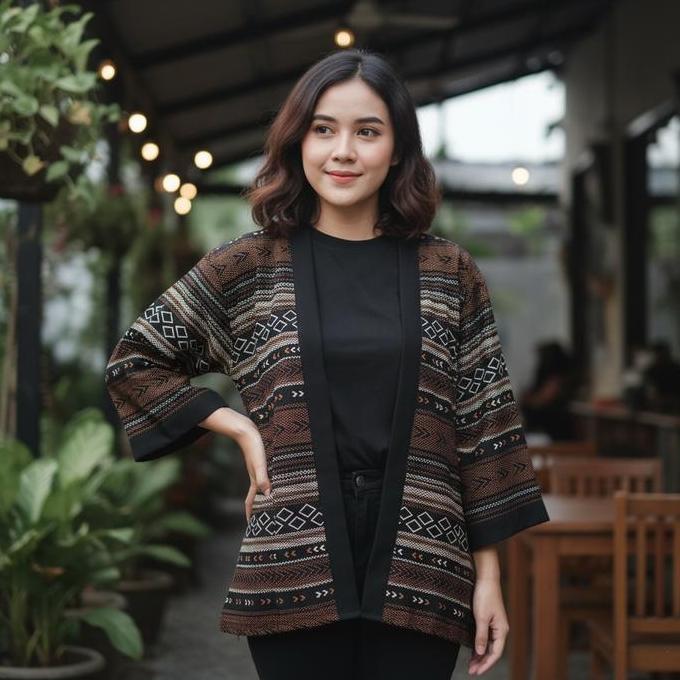 Outer Kardigan Wanita Model Kimono Jumbo Terbaru cardigan korea