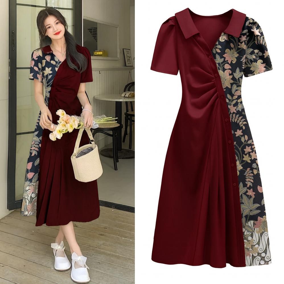 PREMIUM FWG DRESS BATIK WANITA KEKINIAN TERBARU PAKAIAN GAUN PESTA BATIK MOTIF PAKAIAN DRES MANELA K