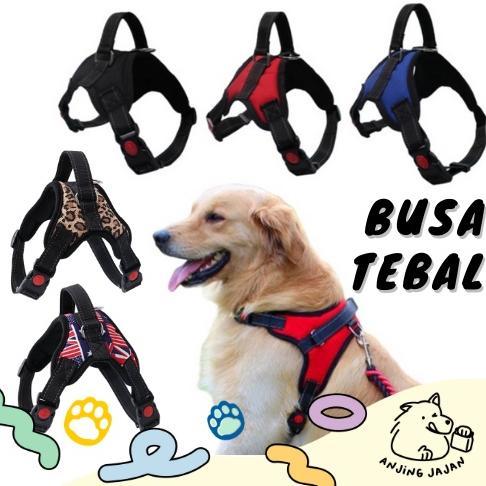 [TERBAIK] Harness Anjing Besar Tebal Kuat | Rompi Anjing Besar | Dog Harness | Pet Harness