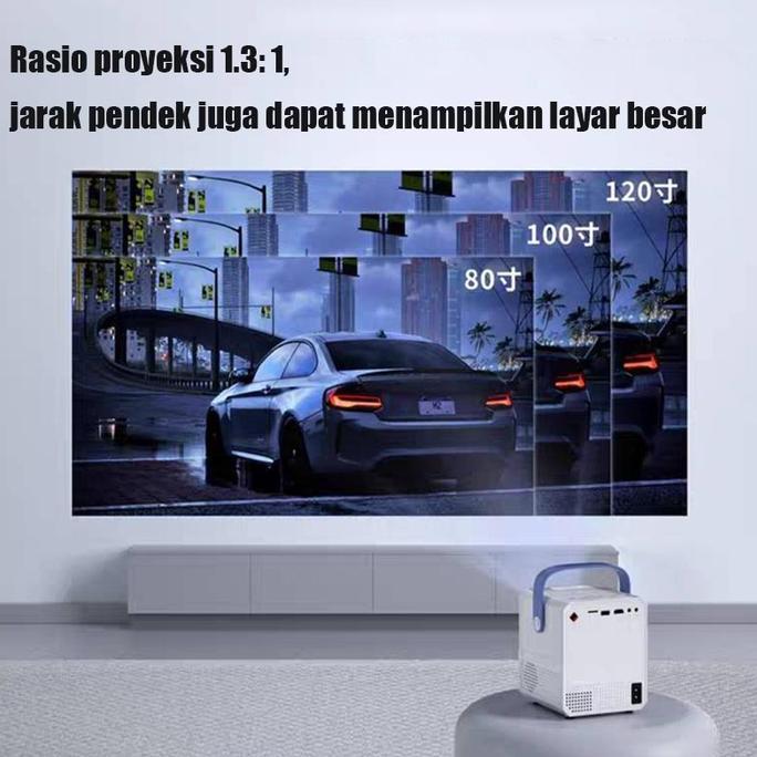 Terpopuler- T2Mini Proyektor Hp Android 5G Wifi 4K Home Projector Display Proyektor Mini Portable Hp