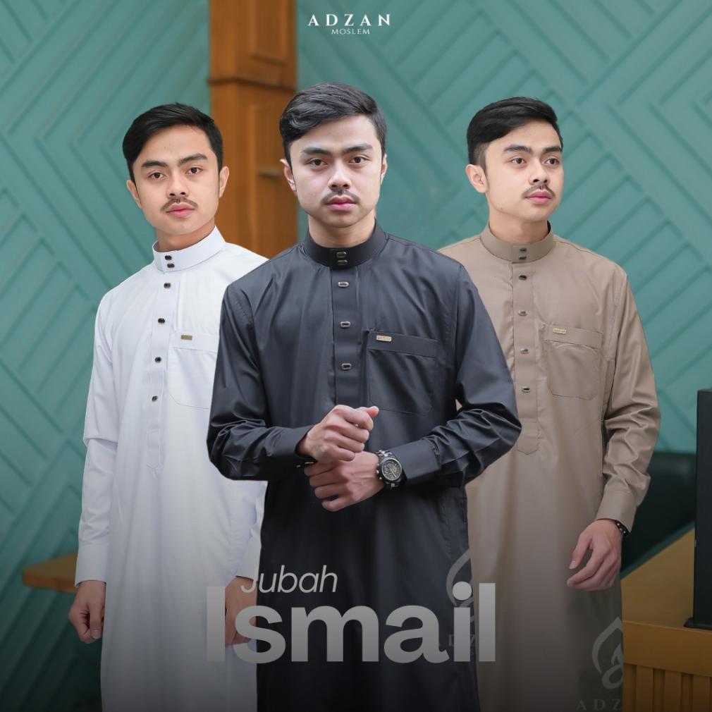 ORIGINAL AVOHOLIC.ID - JUBAH GAMIS PRIA EXCLUSIVE ISMAIL WARNA ABU TUA