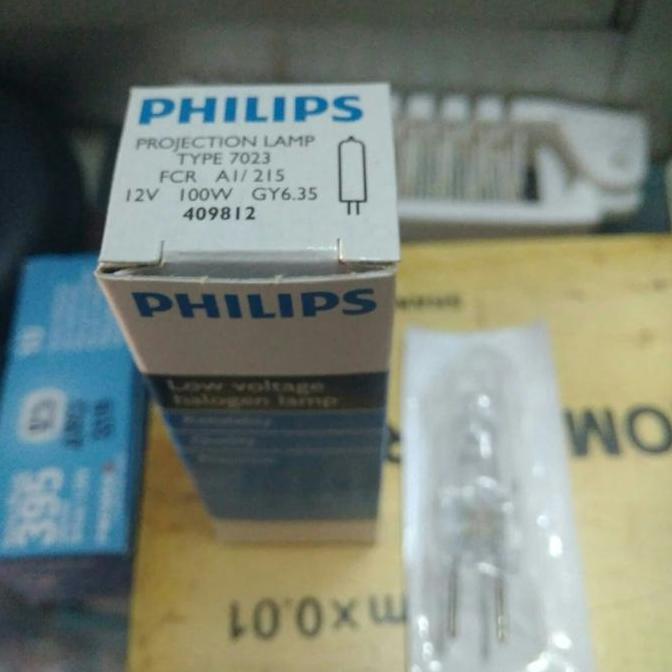 Halogen Kacang Lampu Proyektor Philips 12v 12 volt 100w 100 watt 7023