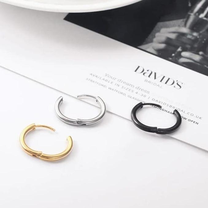 ready stock` sepasang 2 pcs anting hip hop-anting bayi-anting hoop-hoop earing-anting lingkaran-anti