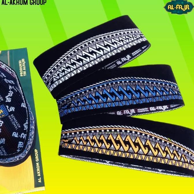 Colkid- Peci Songkok Kopiah Hitam Motif Batik Biru Anak Dan Dewasa Murah