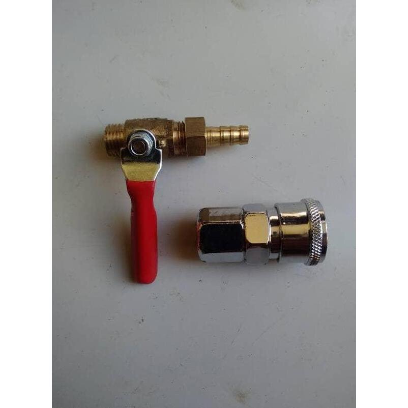 Irontic- Kran Kompresor Bonus Coupler Sf20 Tekiro Sambungan Kompresor 1/4 Hato