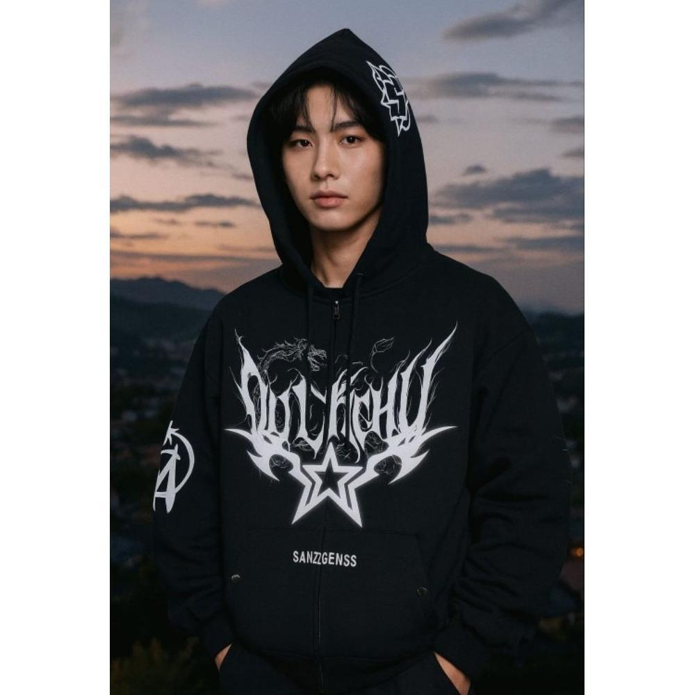 New Product [Cod] Original Jaket Hoodie Reflektif Sablon Nyala Sanzzgeng Pria Wanita Moto Street Sty