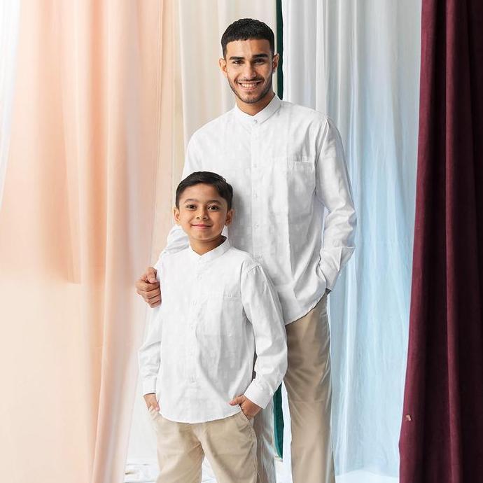 Colkid- Casella Baju Koko Anak Laki Laki Lengan Panjang | Koko Couple Ayah-Anak Nizar Edition