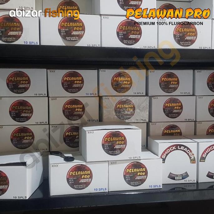 Leader Pelawan Pro Premium 100% Leader Fluorocarbon Senar Pancing Kuat &Tidak Keriting
