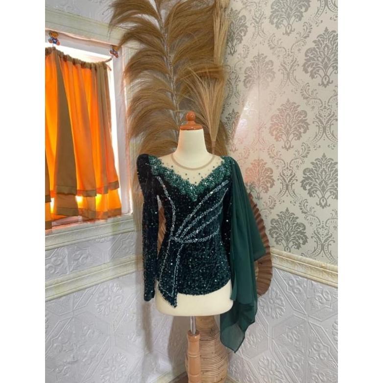 BEST SELLER KEBAYA BLUDRU SQUIN HIASAN PITA PINGGANG DAN SELENDANG.
