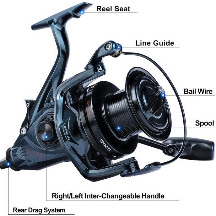 Codbisa- Sougayilang Reel Putar Seri, 9000-12000 Gulungan Pancing Jarak Jauh - Max Drag 25Kg Untuk M