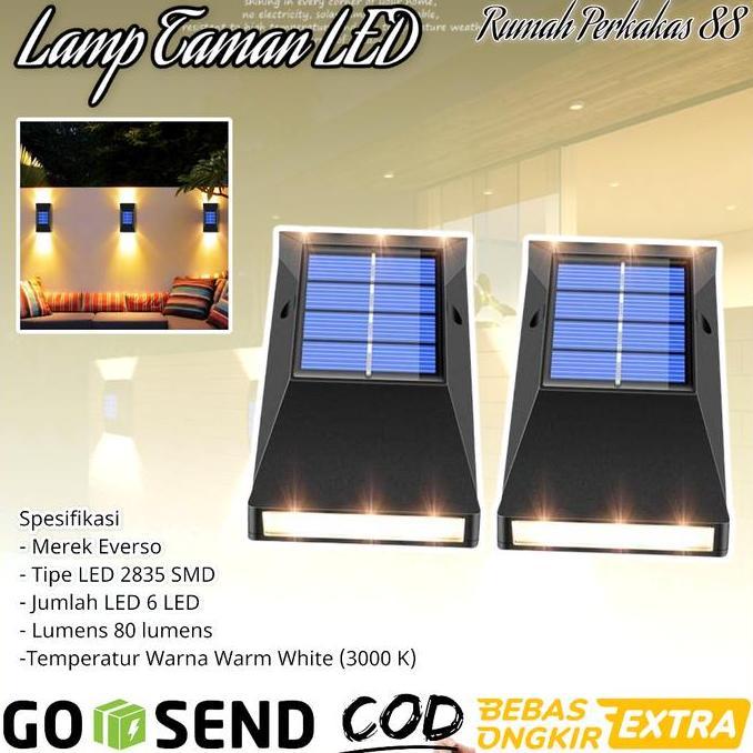 KEIYOKO Lampu Taman Led Tenaga Surya Tempel Dinding Sorot Pagar Rumah Outdoor
