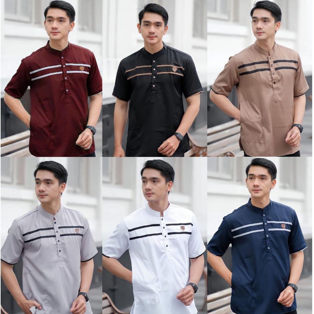 TAMPIL MODIS  Baju Koko Bordir JASUKE Baju Koko Bordir Pria - Baju Koko Pendek Terlaris TAMPIL MODIS