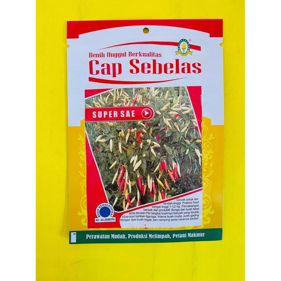 PROMO Benih cabe SUPER SAE dari cap sebelas. Isi 10gram