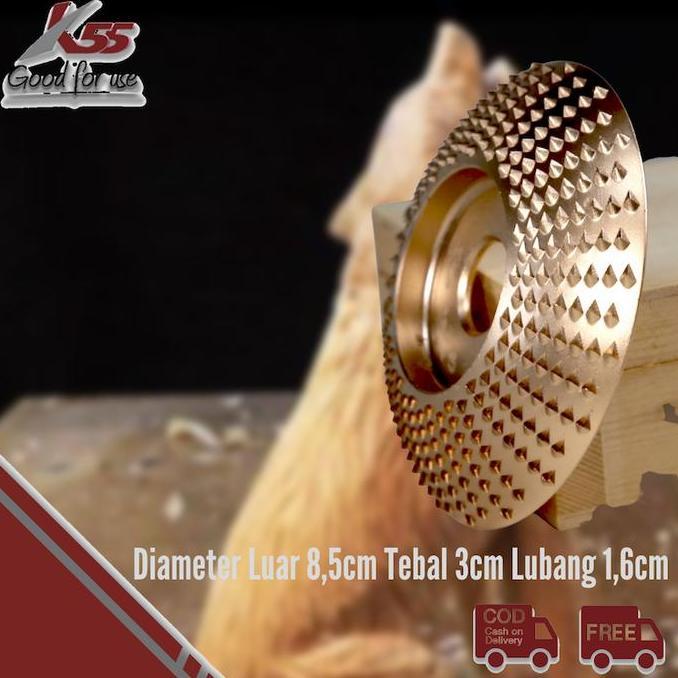 Ironday- K55 Mata Gerinda Parut Ukir Bentuk Kayu 4" Wood Carving Wheel Grinda