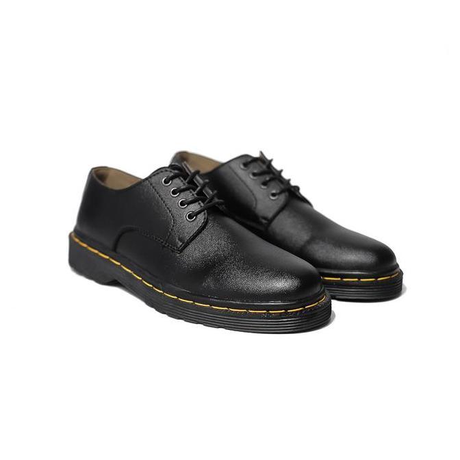 Kets- Sepatu Docmart Pria Casual Derby Black - Brygan Craftmanship Sepatu Kerja Cowok Sepatu Kasual 