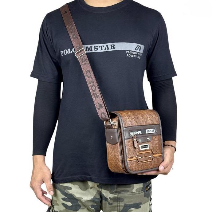 Backpack- Tas Pria Tas Polo Tas Selempang Kulit Pu Leather Original Polo Amstar