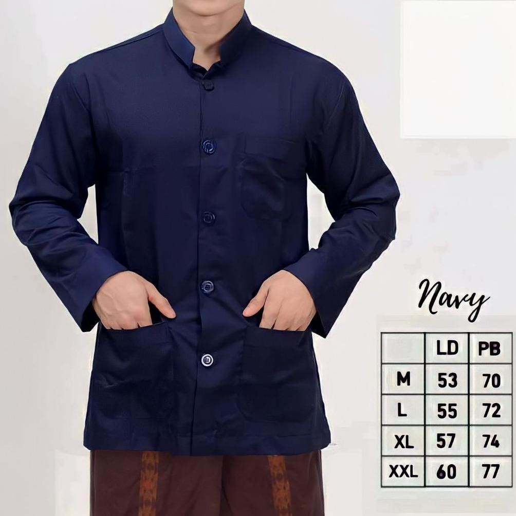 DISKON BAJU MUSLIM PRIA DEWASA POLOS LENGAN PANJANG WARNA HIJAU BOTOL | BAJU KOKO HAIBAH POLOS SAKU 