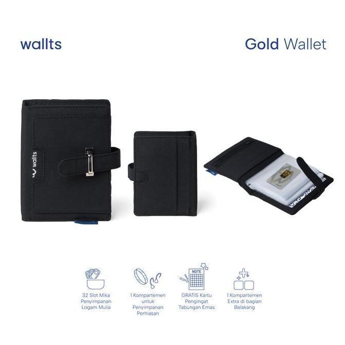 Backpack- Wallts Jill Dompet Album Emas Logam Mulia Antam Ubs 32 Slot Pria Kartu  Hitam