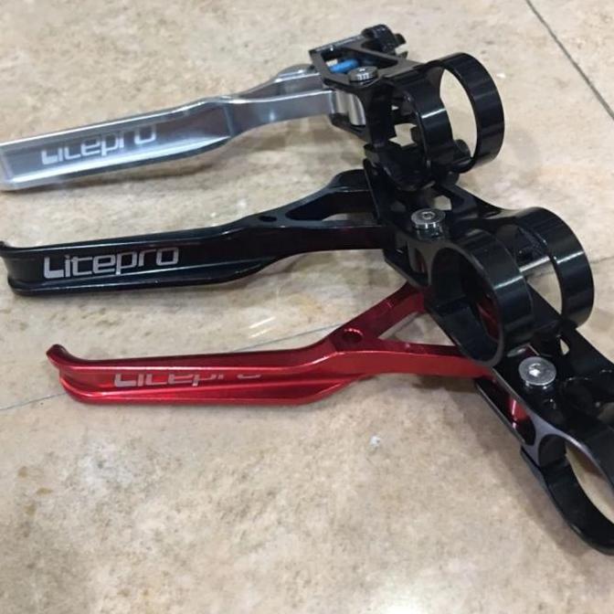 Brake Lever Litepro Ultimate 32 Gram Ultralight Folding U-Brake Rim Brake V-Brake Merah Gold Hitam O