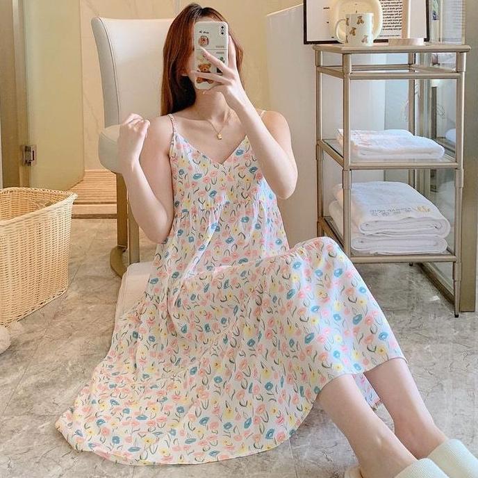 Sleepoi- Daster Korean Style Import Premium Korea Wanita All Size Kekinian Piyama Baju Tidur Tanpa L