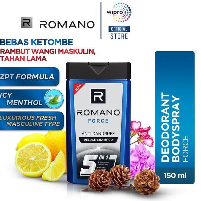 Styling- Romano Shampoo Pria Anti-Dandruff 170Ml | Khusus Pria Dengan Parfum Maskulin Unik | Membant