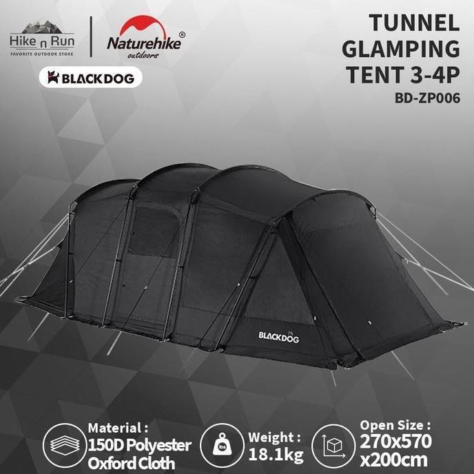 Terlaris Promo Diskon Promo Big Sale Tenda Camping Blackdog Bdzp006 Tunnel Glamping Tent 34 Orang Li