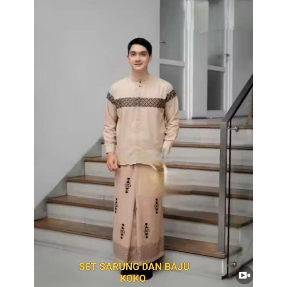 DISKON SET SARUNG DAN BAJU KOKO DEWASA KOBATA KINANG