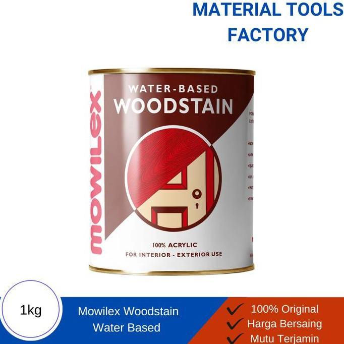 Cat- Wood Stain Mowilex 1Kg Plitur Water Based Eksterior - Cat Kayu