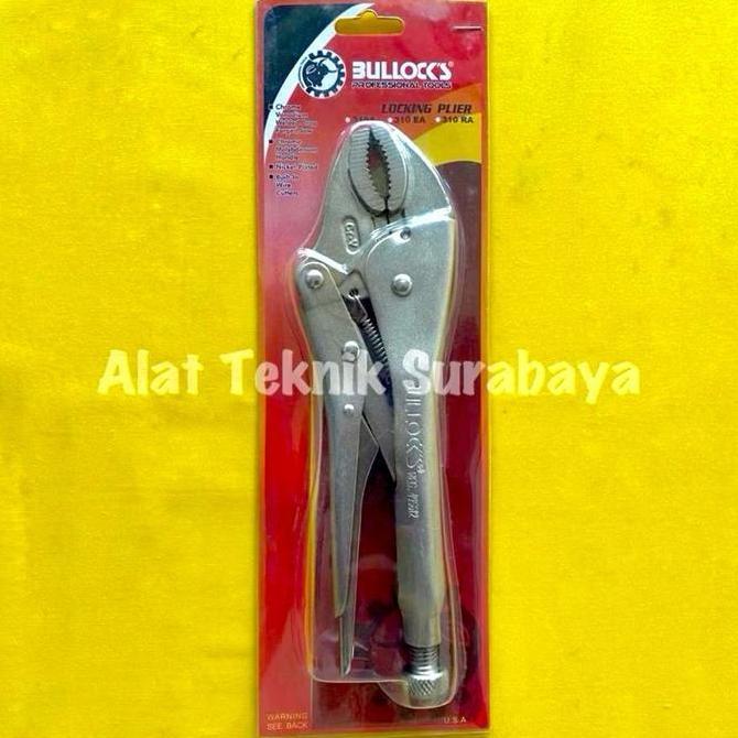 HARGA DISC - TANG BUAYA BULLOCKS BENGKOK ; LURUS GM-310 A RA TANG JEPIT SETEL BULLOCK LOCKING PLIER 