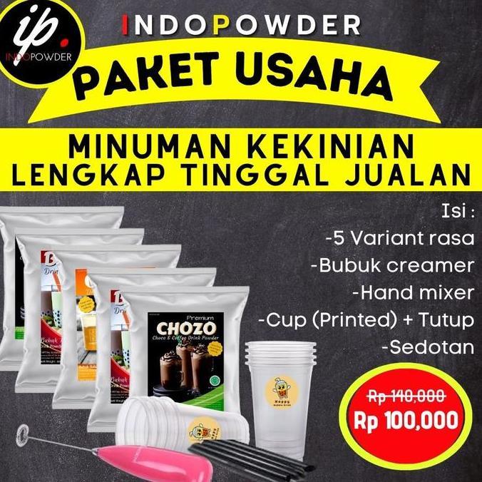 JUILOOSHOPHS - PAKET USAHA MINUMAN KEKINIAN L BISA LANGSUNG USAHA - 5 VARIANT MINUMAN