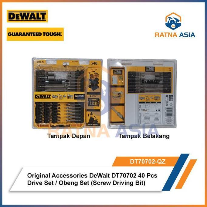 Dewalt DT70702-QZ Mata Obeng Set 40 Pcs Screw Driving Bit Drive Set 40 Dewalt DT 70702