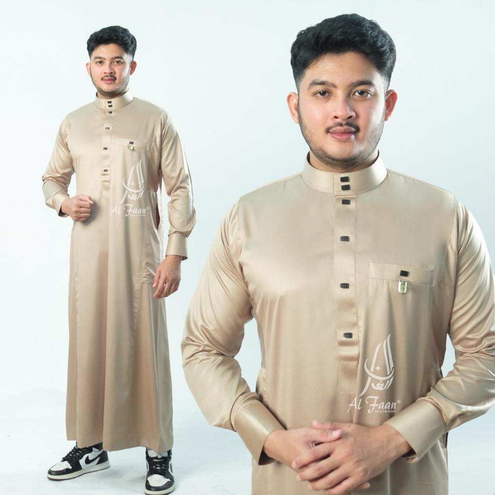 DISKON JUBAH GAMIS PRIA JUBAH SLIMFIT POLYESTER KOREA JUBAH PRIA MUSLIM GAMIS ALFAAN BUSANA MUSLIM P