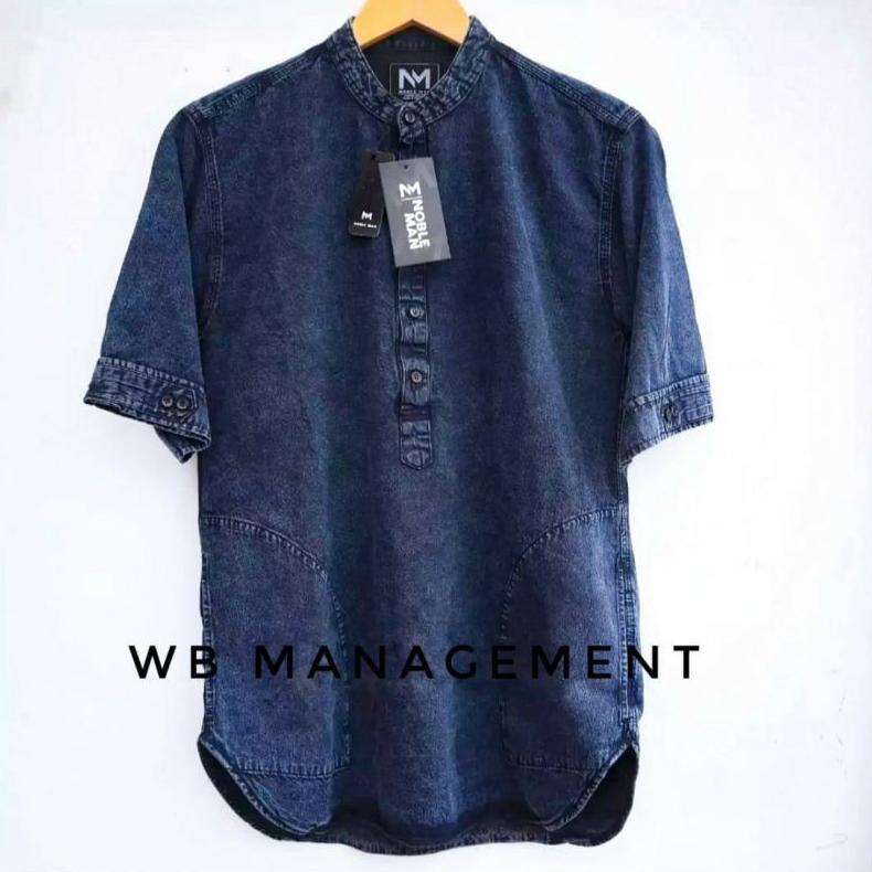 DISKON BAJU KOKO JEANS KURTA PREMIUM QUALITY KURTA JEANS KOKO LENGAN PENDEK