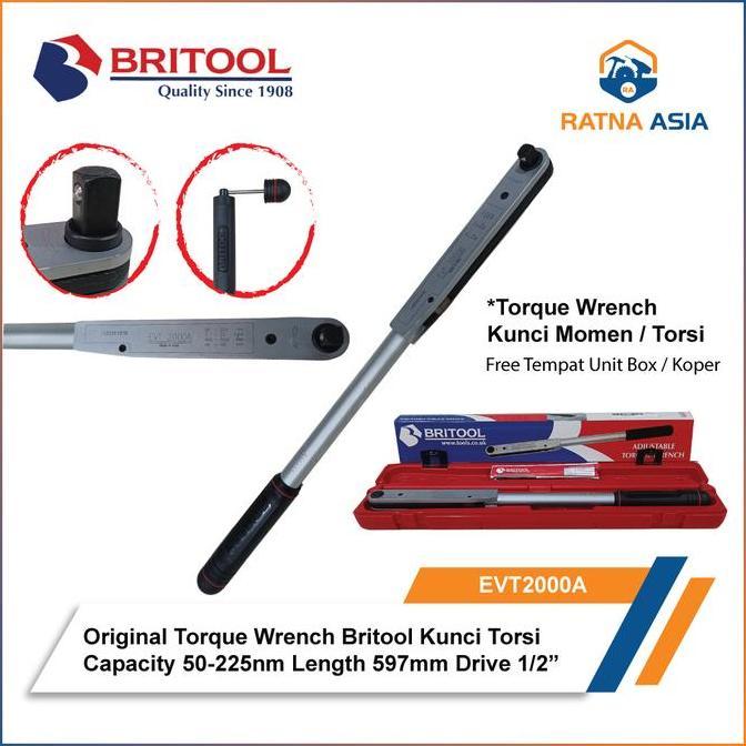 Britool EVT2000A Kunci Momen Kunci Torsi 1/2" Torque Wrench EVT 2000