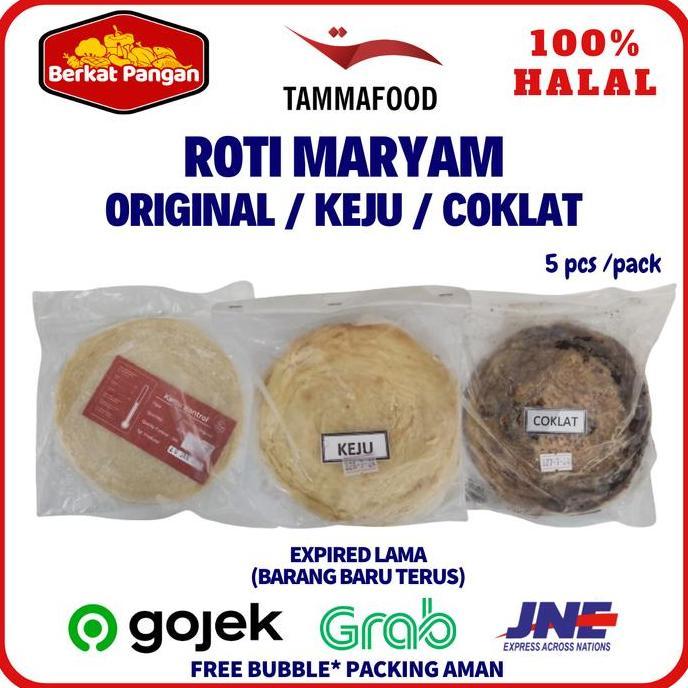 Foodbig- Roti Maryam / Roti Cane / Roti Canai Frozen Original Keju Coklat