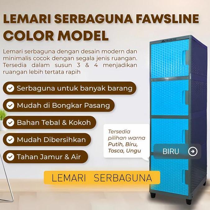 Instancodbisa- Lemari Plastik/Laci Plastik/Lemari  Kecil/Lemari Plastik Club Flip/Rak Baju/Lemari Bo