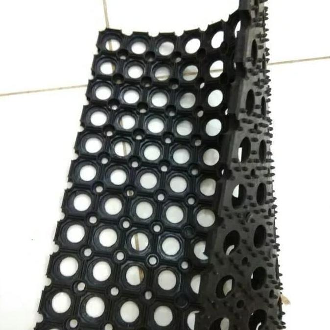 Instancodbisa- Keset Karpet Karet Hitam Bolong-Bolong Anti Slip Keset Kamar Mandi