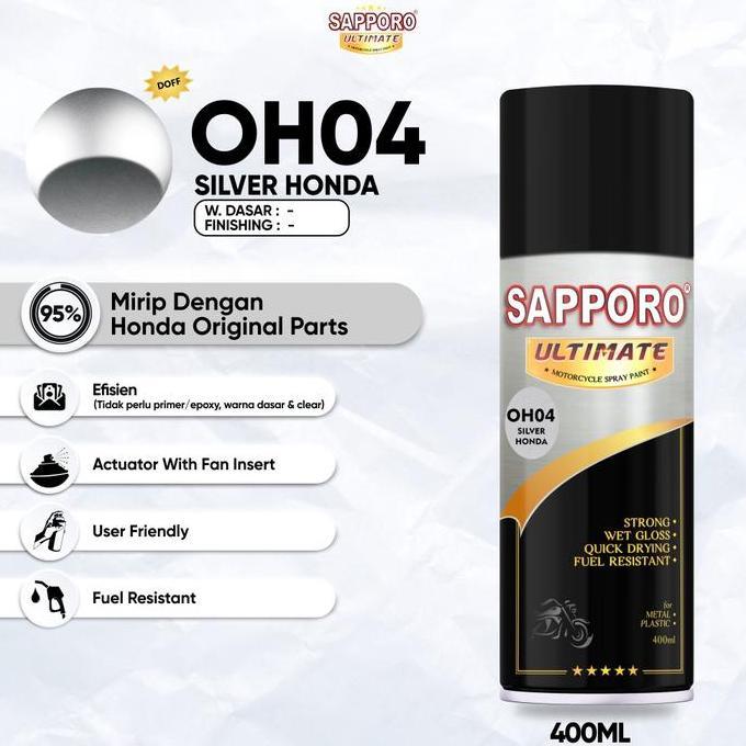 Cat- Sapporo Ultimate Oh04 Silver Honda / Cat Aerosol Terbaik