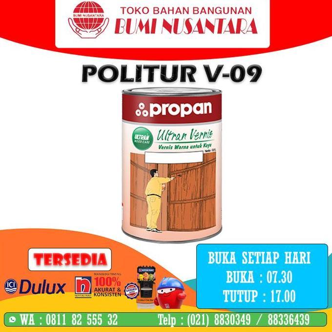 Cat- Ultran Vernish V09/ Politur Kayu Propan Pernis Propan
