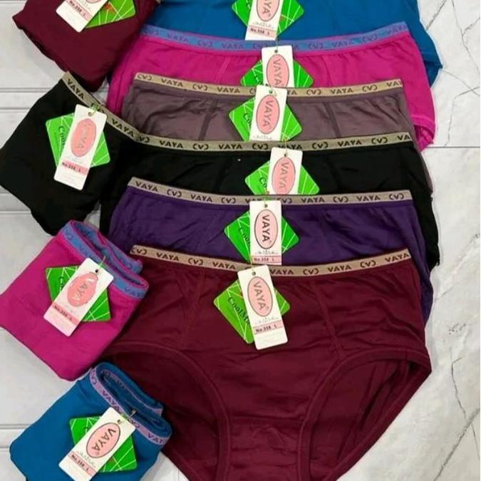 PROMO 3 PCS - 6 PCS & 12 PCS CD Wanita  Bahan Katun Merk VAYA 358 / Nyaman  Lembut Elastis Anti Bakt