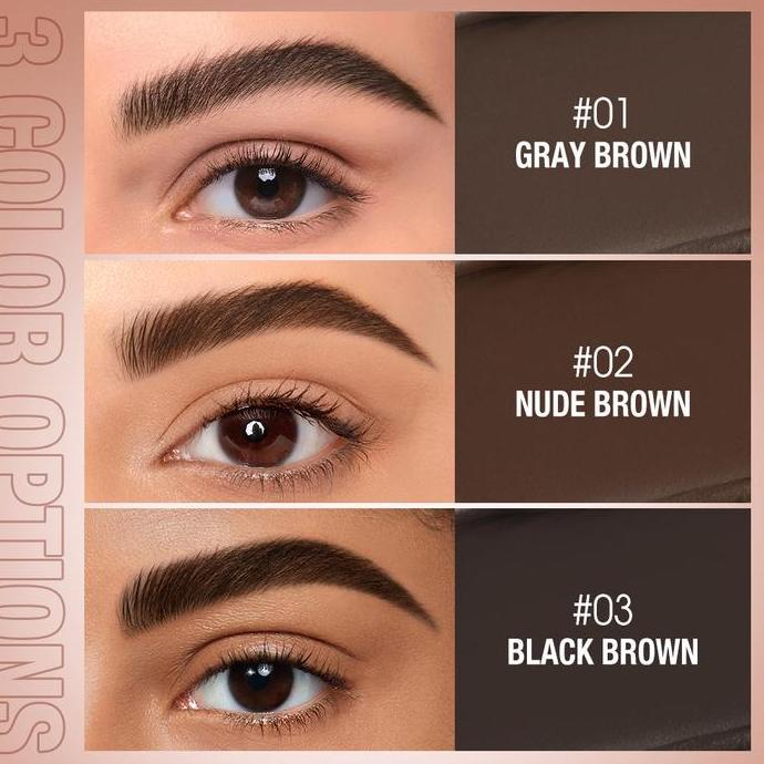 Cod,Bisa- LiveO.Two.O 2-In-1 Eyebrow Color Locking Fluff Shaping Brow Wax & Brow Cream 3D WildEyebro