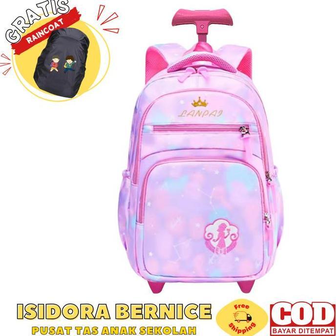 NEW Tas Troli Anak Perempuan Sekolah SD Koper Tas Sekolah SD Anak Perempuan