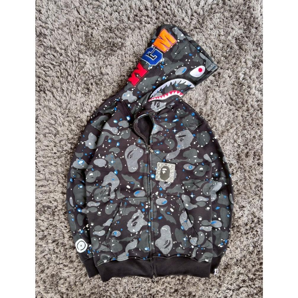 NEW PRODUCT JAKET FULL ZIPPER HOODIE BAPE SHARK WGM CAMO 1ST FULL BORDIR FULLPRINT